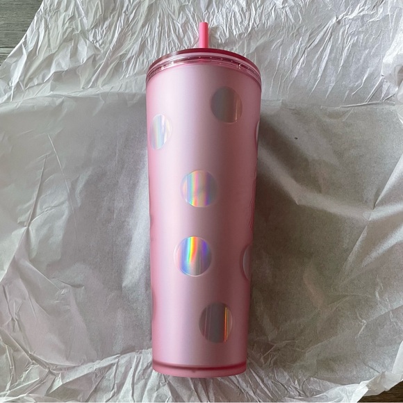 NWT Disney World Starbucks Tumbler in Piglet Pink (iridescent polkadots) - Picture 3 of 9